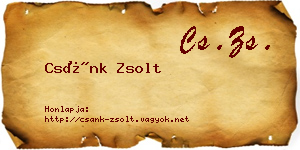 Csánk Zsolt névjegykártya